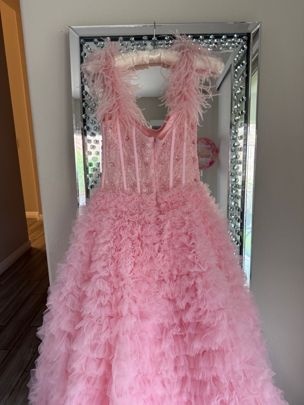 Sherri Hill Pink Tulle Gown - Picture 7 of 8